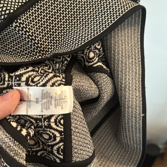 A.L.C. 3/4 Sleeve Jay Multi Geometric Print Sweater Dress Women's Medium - Picture 7 of 10